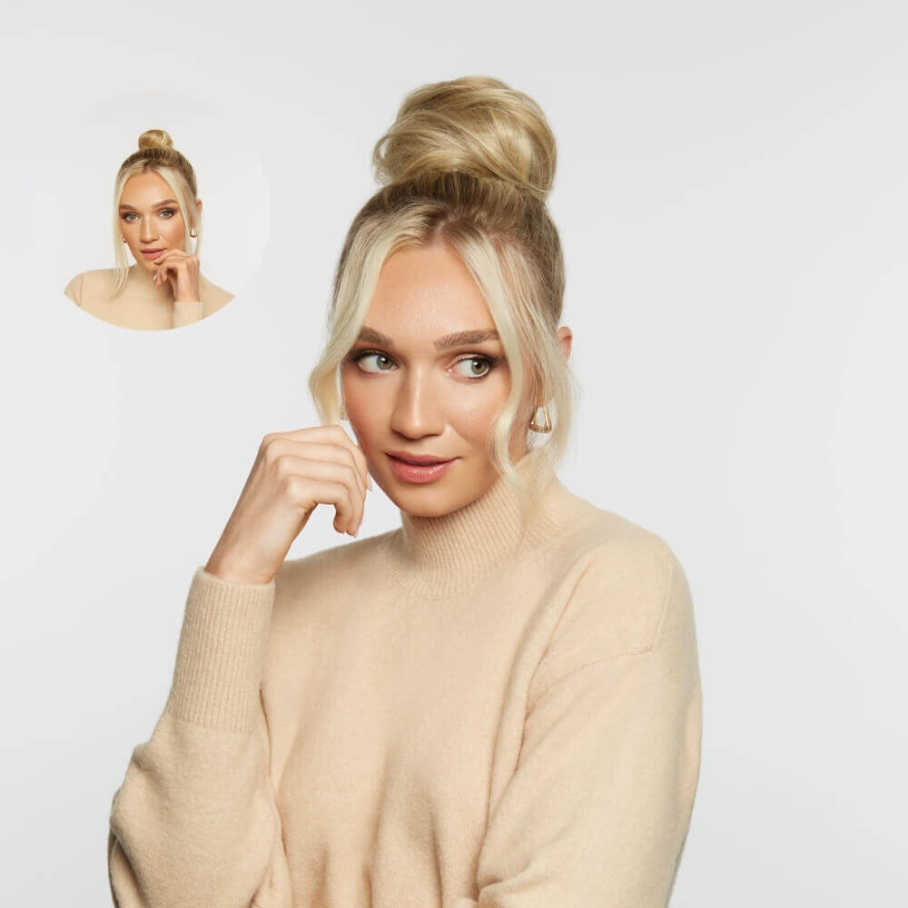Clip-in hair buns for volume and style - By Laura Mayers