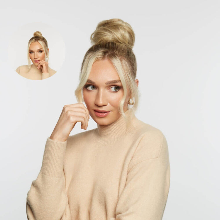 Clip-in hair buns for volume and style - By Laura Mayers