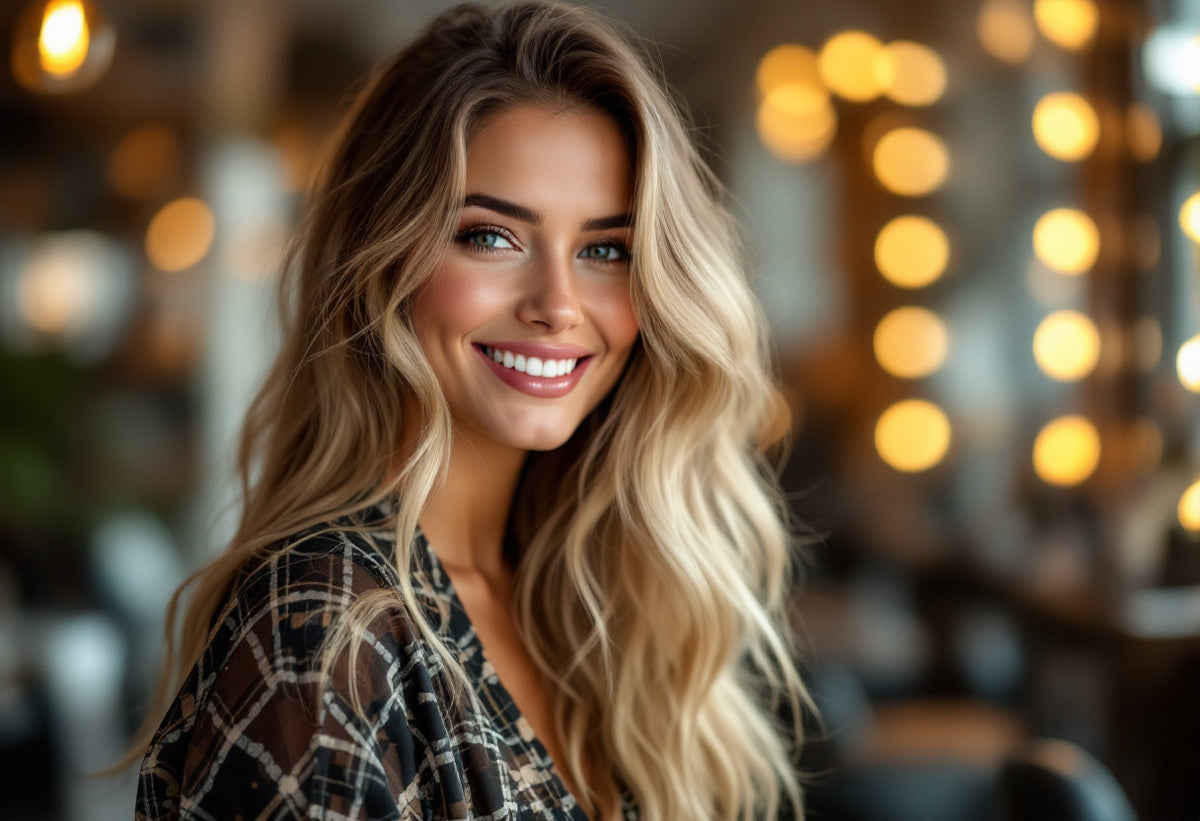 Beautiful Girl with beautiful long wavy hair