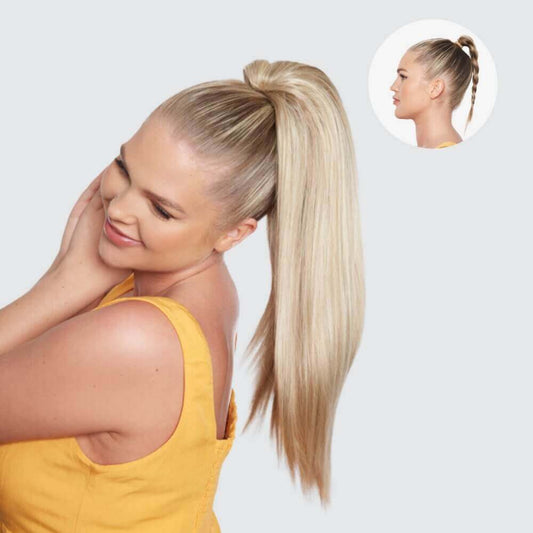 Long Straight 20” Clip - In Ponytail - By Laura Mayers