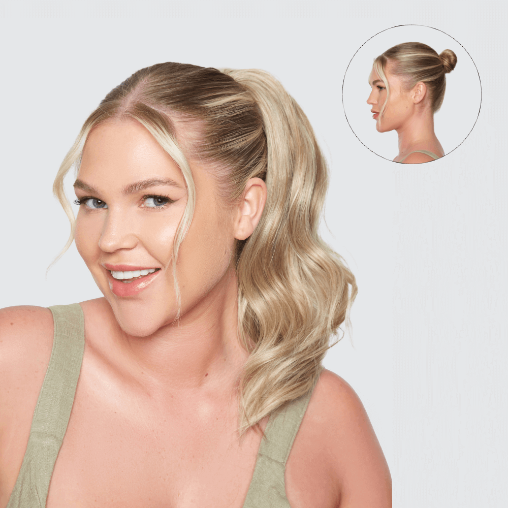 16” inch Ponytail Medium Wand Wave| Soft & Wavy Look - By Laura Mayers