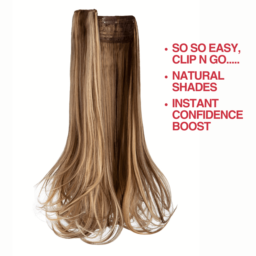 20” One Piece Flicky Clip - in Hair Extension | Stylish Hair Volume - By Laura Mayers