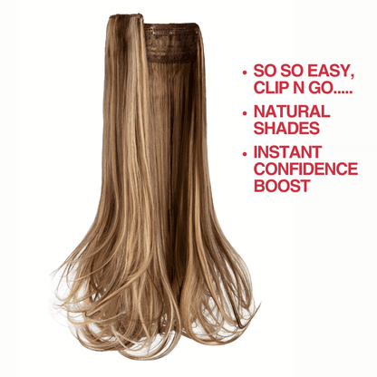 20” One Piece Trio Clip - in Hair Extensions | Quick Volume & Length - By Laura Mayers