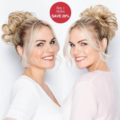 Messy Scrunchie Bun Duo Pack | Curly & Flicky Styles - By Laura Mayers