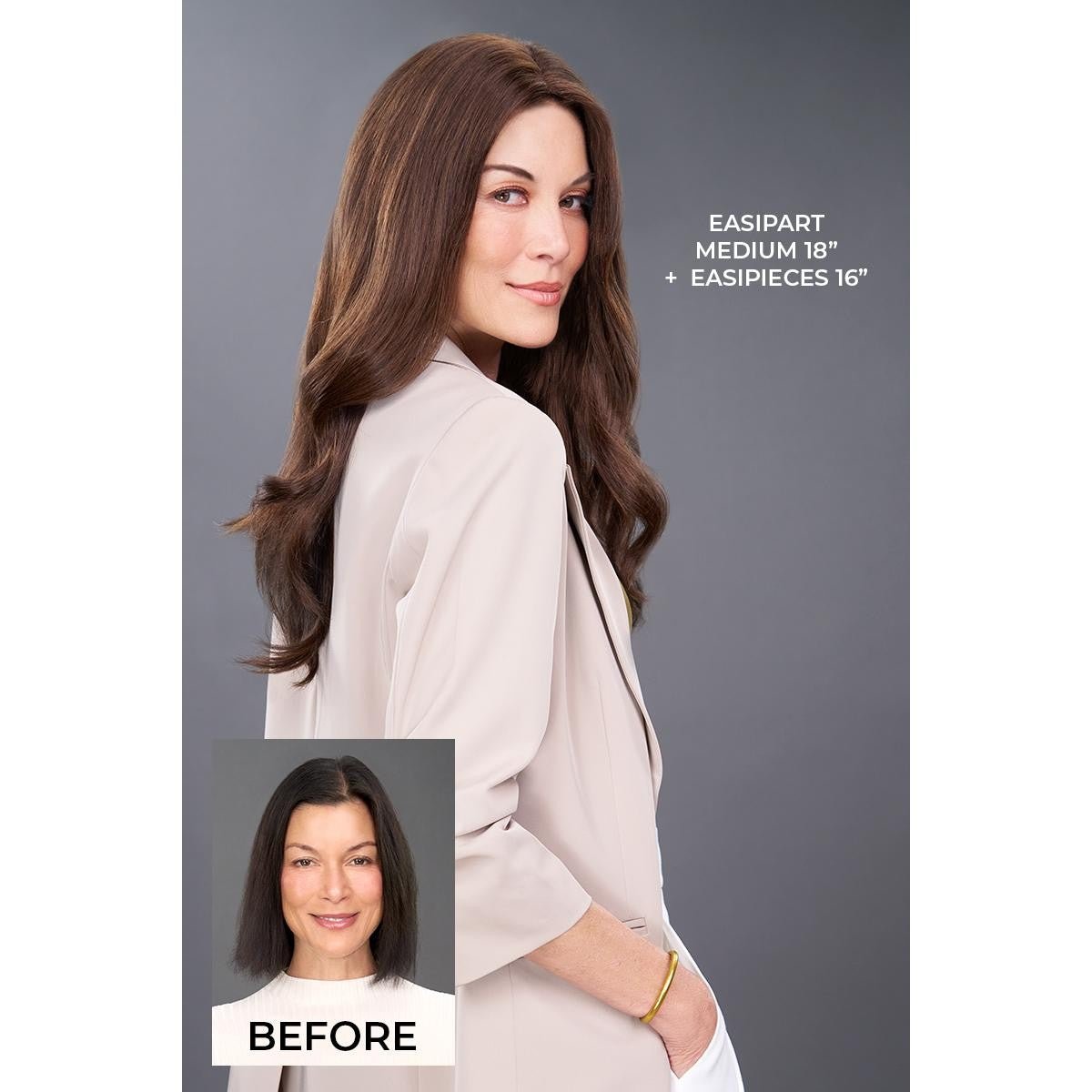 EasiPart Medium 18" | Human Hair Topper by Jon Renau - By Laura Mayers